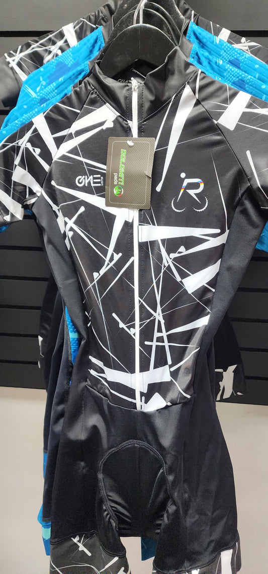 Skinsuit Blanco y Gris Dama