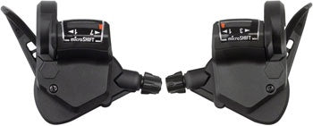microSHIFT TS38 Thumb-Tap Shifter Set - 7 Speed Triple