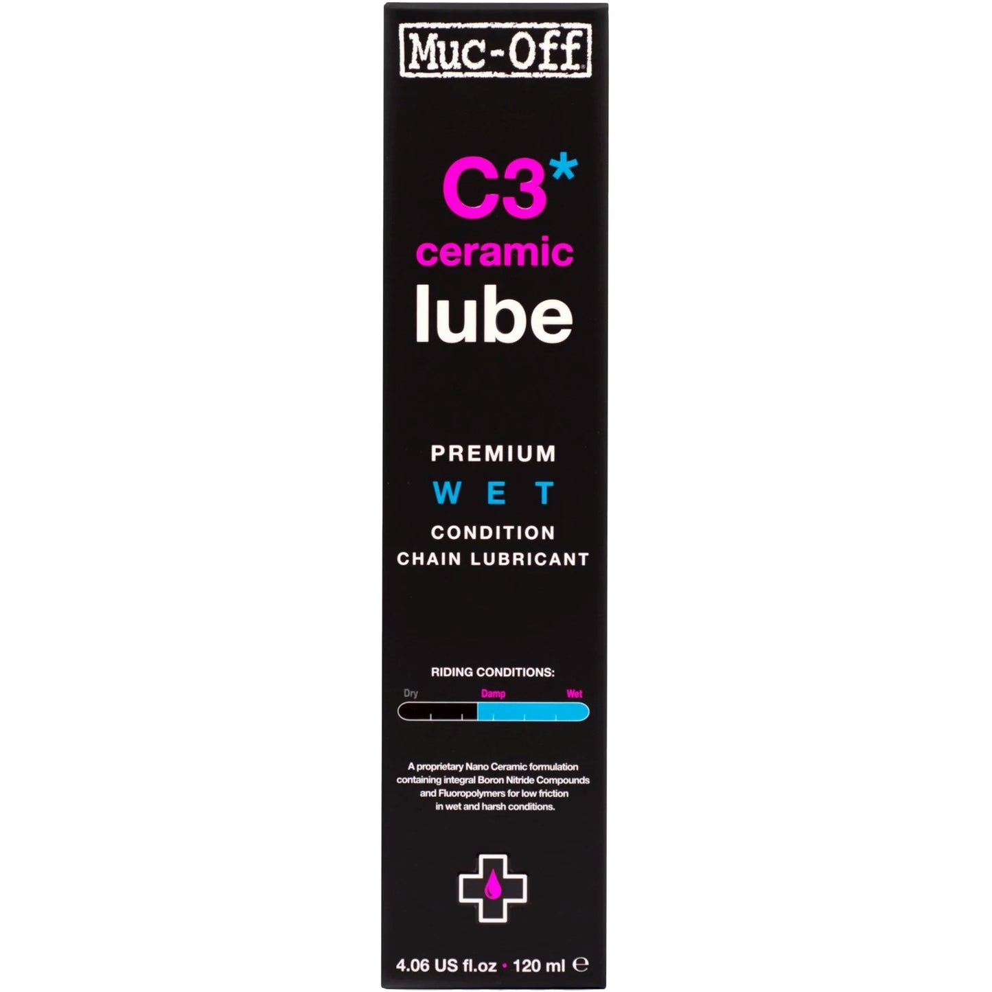 Muc-Off C3 Wet Ceramic Bike Chain Lube - 120ml, Drip