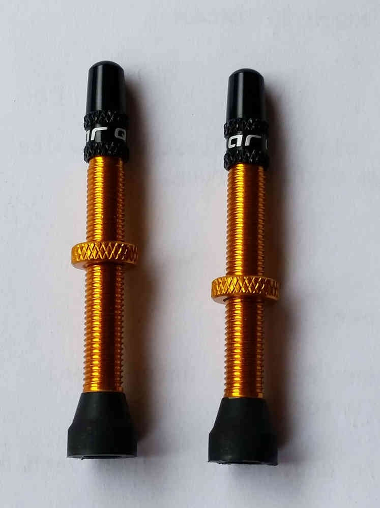 Quaxar 45mm Tubeless Valves Gold Colour