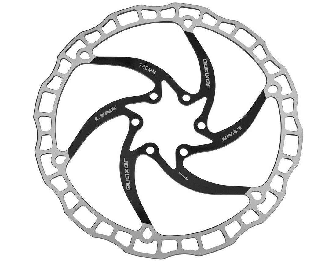QUAXAR 180MM LYNX STAINLESS STEEL ROTOR BLACK