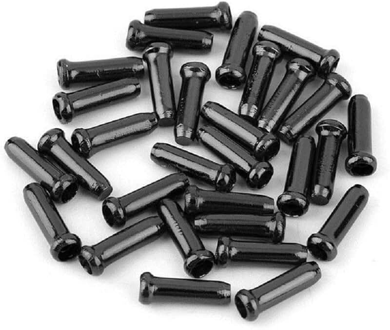 QUAXAR BRAKE CABLE END CAPS - BLACK