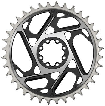 SRAM XX SL Eagle T-Type Direct Mount Chainring - 36t, 12-Speed, 8-Bolt Direct Mount, 3mm Offset, Aluminum, Black/Silver, D1