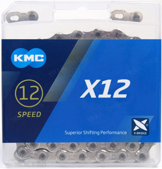 KMC X 12-1, 1/2"x11/128"x126L, Silver/Silver