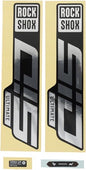 SRAM DISC BRAKE PADS - ORGANIC COMPOUND, STEEL BACKED, POWERFUL, FOR LEVEL, ELIXIR, AND 2-PIECE ROAD ROCKSHOX FORK DECAL KIT - SID ULTIMATE, 27.5"/29", GLOSS RAINBOW FOIL/HIGH GLOSS BLACK