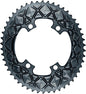 ABSOLUTE BLACK PREMIUM OVAL ROAD CHAINRING, 4X110BCD 50T - GREY