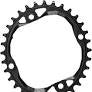 ABSOLUTEBLACK OVAL 104 BCD CHAINRING - 32T, 104 BCD, 4-BOLT, NARROW-WIDE, BLACK