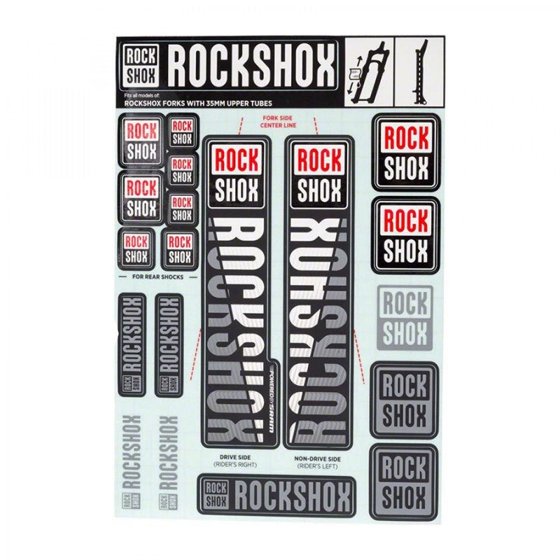 RockShox Decal Kit 35MM White