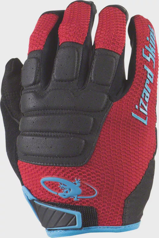 MTB Bike Riding Gloves Lizard Skins Monitor HD Crimson/Black Full Finger