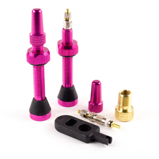 Serfas 2 Tubeless Presta Valves 44mm Pink