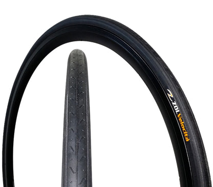 Zol Velocita Road Wire Bike Bicycle Tire 700x23C Z1179W Black